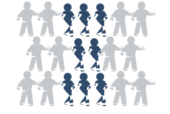 Multiple icons of people in various poses, representing individuals experiencing severe spasticity.